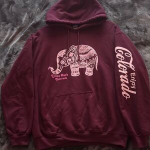 Maroon Elephant Hoodie - Colorado